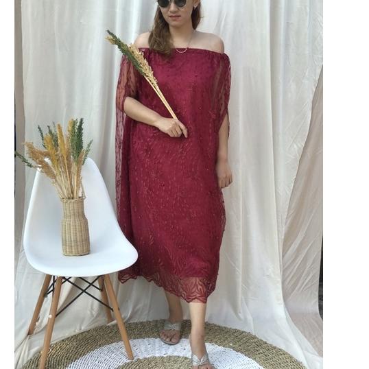 NEW PRODUCT  9.9 misha dress wanita / dress pesta emily / dress pesta / one shoulder lace dress / dr