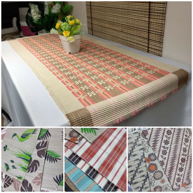 Taplak Meja Tamu Tenun Mendong Lidi Akar Wangi Table Runner Aesthetic