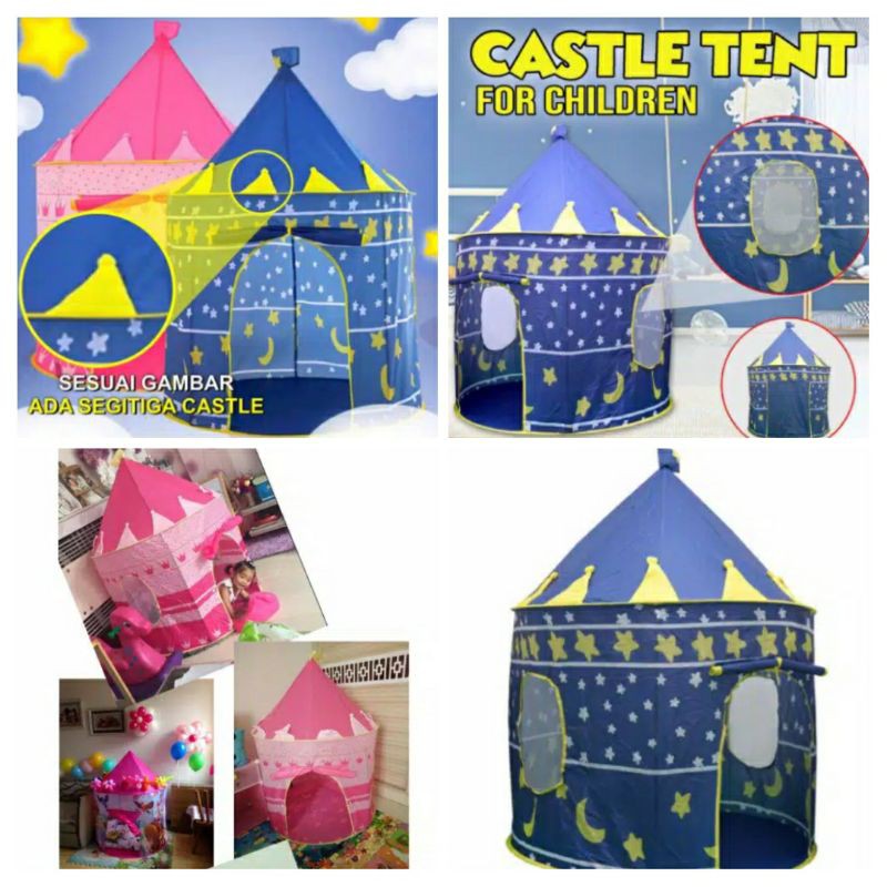 Tenda Anak Bentuk Castil Tenda Main Anak Kids Portable Tent Tenda Kastil Tenda