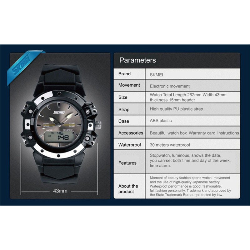 PROMO JAM SKMEI ORIGINAL SKMEI Sport Watch 0821 Original Water Resistant 50M - Black