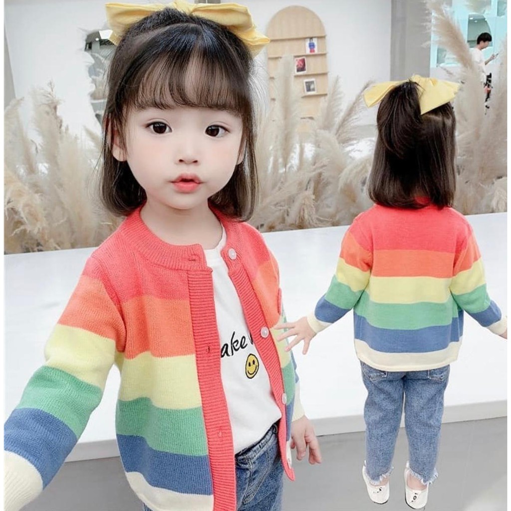 Tokomilkan - Pakaian Anak Perempuan Sweater LEONY Kids Rajut | Atasan Anak Perempuan