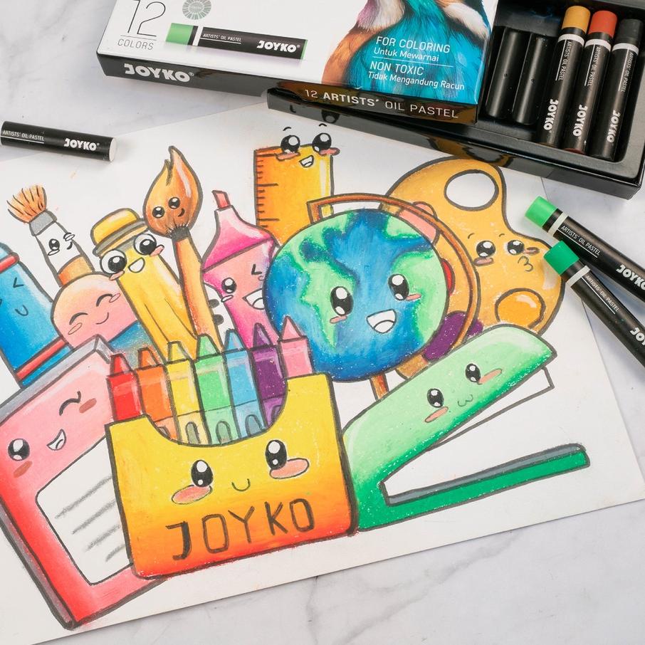 

Terbaru! Artists Oil Pastel Krayon Minyak Joyko OP-ART Warna Colors ..