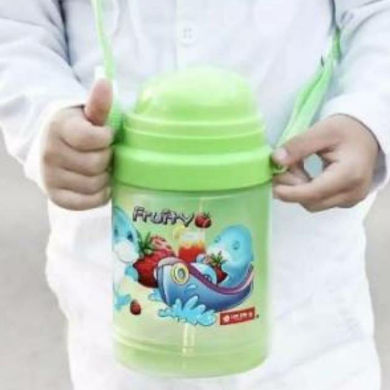 Botol Minum Termos Minum Anak Tali Sedotan Plastik