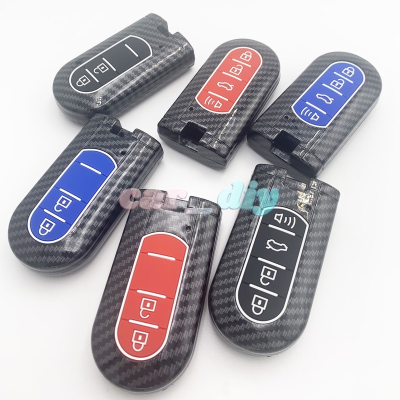 Case Pelindung Remote Kunci Fob Bahan ABS Karbon Untuk TOYOTA 2020 TANK Terios Rush Wigo Daihatsu K 2 Tombol Keyless