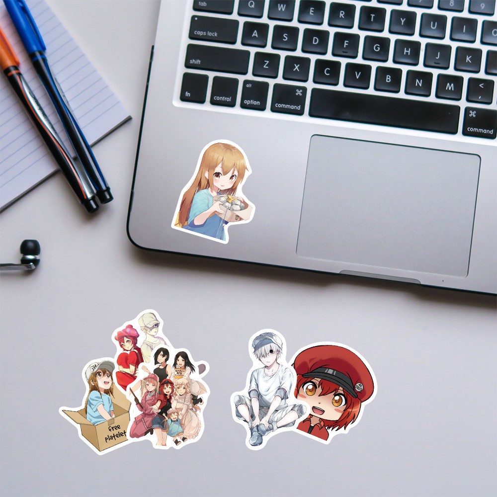 50PCS Cells At Work Code Black Anime Stickers for Children Cartoon Hataraku Saibou Sticker Guitar Skateboard Loptop Decal