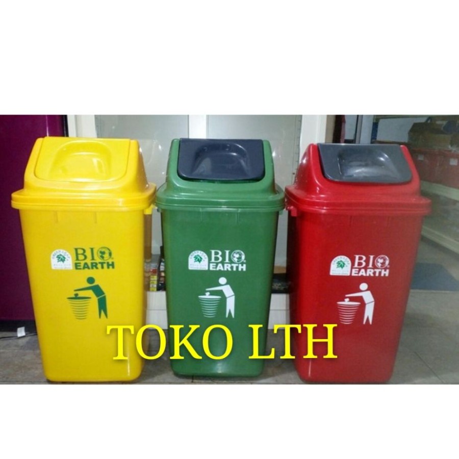 Tempat Sampah Goyang 44 Liter Green Leaf 206 Bio Earth Kotak Dapur Dust Bin Tong Gentong Plastik