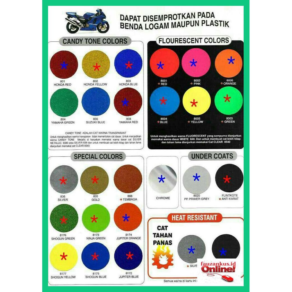 

F6Rtt69- Cat Semprot Diton Berbagai Warna Standar Se5Wt5-