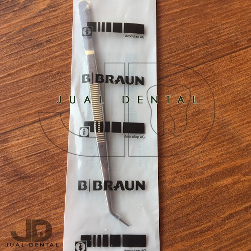 pinset bengkok stainless - b braun - aesculap