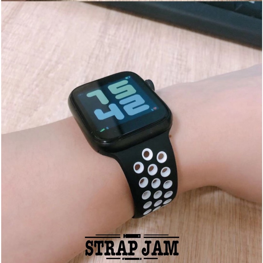 LARGE Size Strap Apple Watch 42mm 44mm 45mm - Tali Jam Nike Sport Silikon Rubber