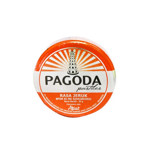 

PAGODA Pastiles 10g (Rasa Jeruk).