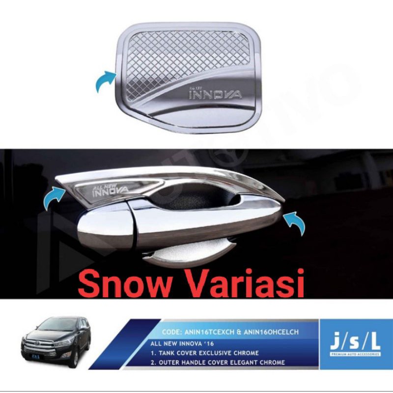 All New Innova 2016 paket tank cover Outer handle chrome JSL