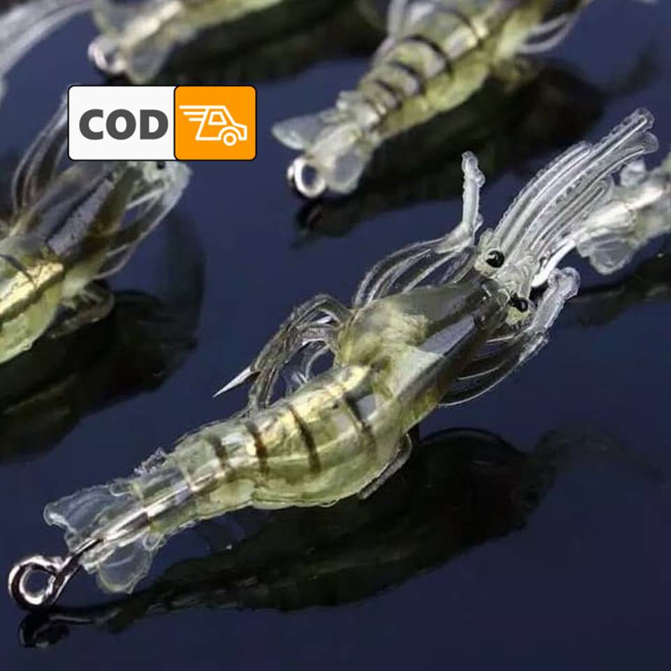 Umpan Pancing Udang Tiruan Buatan Palsu 1 Buah 4.5cm untuk Mancing Ikan Laut Darat Tawar