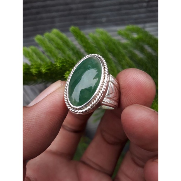 hijau garut darson ring perak size18-19