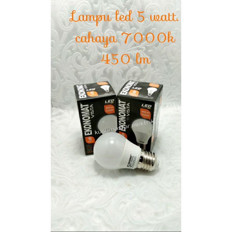 Lampu led belajar  5 watt.7000k.lampu led 5 watt.e27.