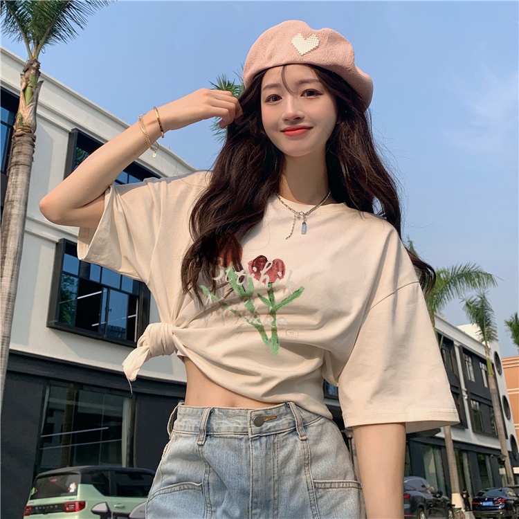 kaos atasan wanita/atasanatasan wanita /WHITE - OVERSIZE T-SHIRT FACELINE COTTON COMBED