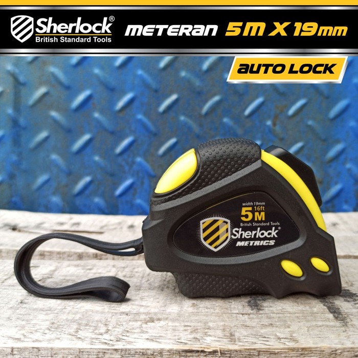 Meteran Sherlock Auto Lock Metrics 5 Meter