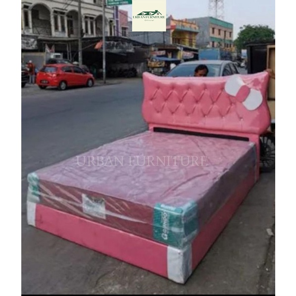DIVAN HELLO KITY+ SPRINGBED GHUDO (FREE ONGKIR) - URBAN FURNITURE