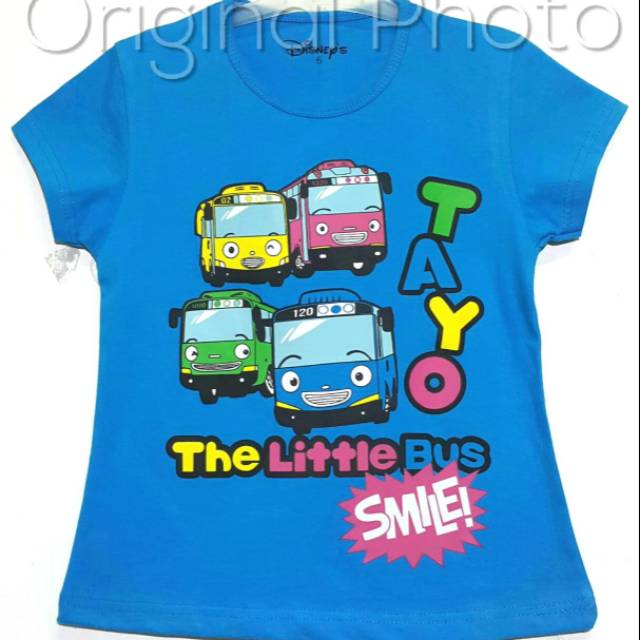 Baju Anak Cewe Tayo Smile size 1-10 Thn