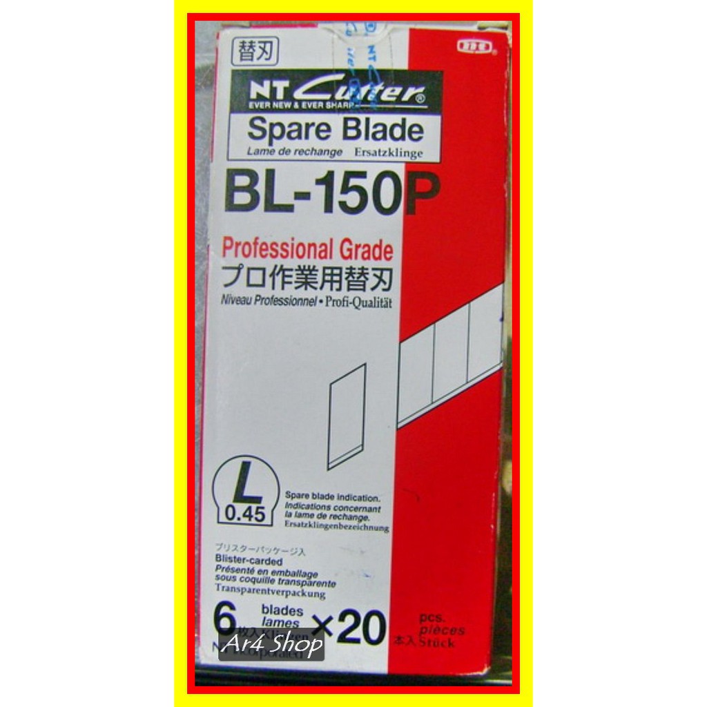

Cutter- Nt Cutter Blade Bl-150P Per Box 20 Tube