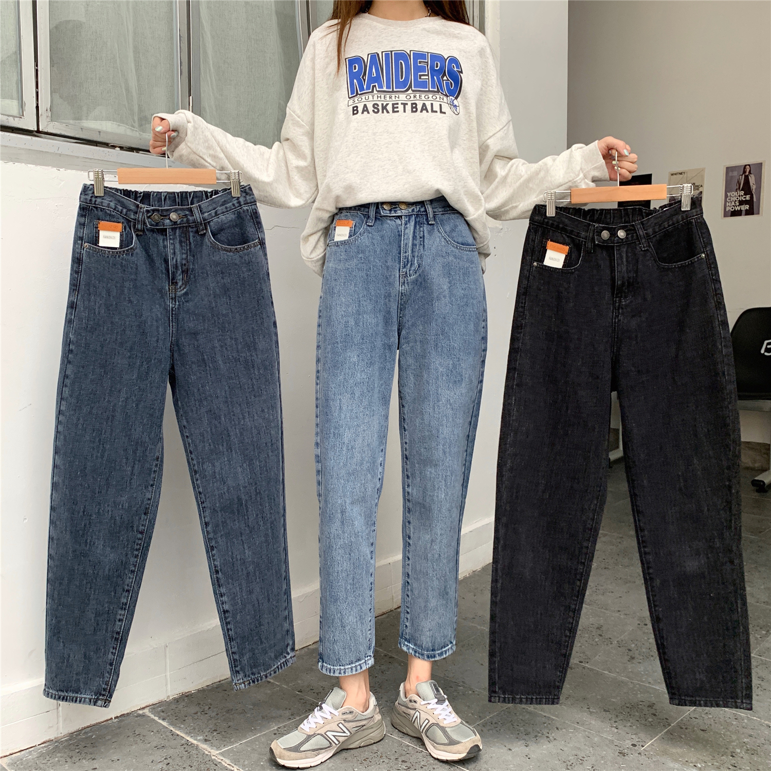 Celana Panjang Model Longgar Lurus Pinggang Karet Bahan Celana Panjang Model Longgar Lurus Pinggang Karet Bahan
