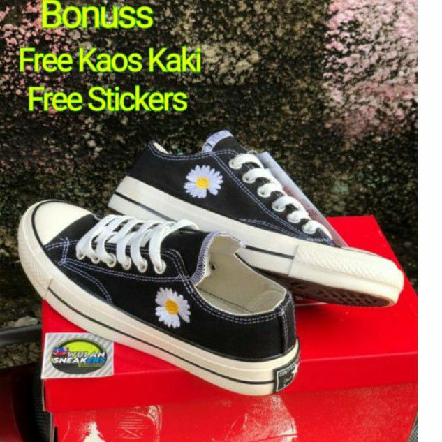 SEPATU CONVERSE 70S LOW PEACE MINUS ONE BLACK WHAITE (IMPORT)