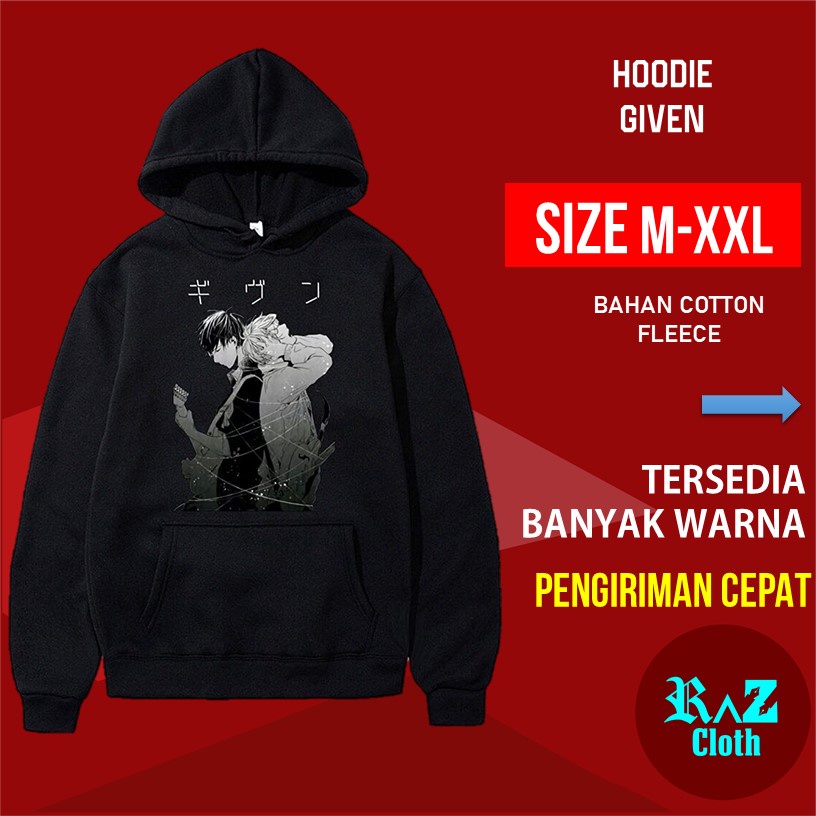 Hoddie Anime Given Hoodie Band Music Jepang Harajuku Style Hodie Pria