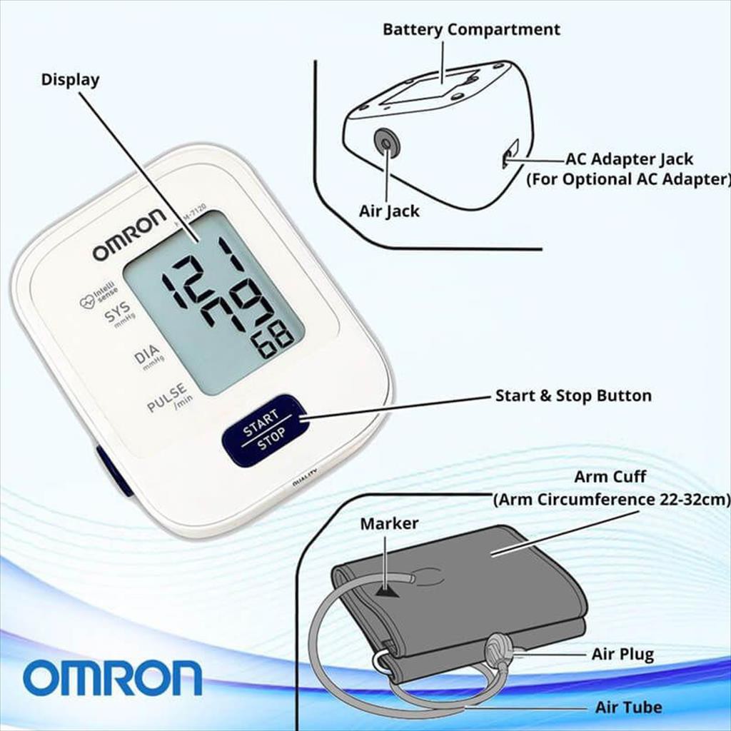 Tensimeter Digital Omron Blood Pressure Monitor HEM 7120 Garansi 5 Thn