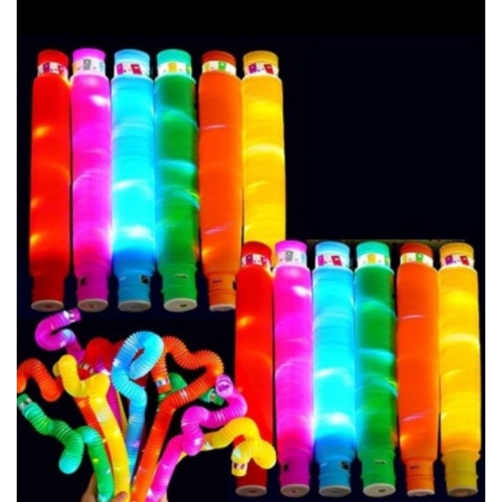 JG - COD - Mainan Anak Light Up Pop Pipes Mainan Pop Tube LED Viral LAMPU WARNA WARNI