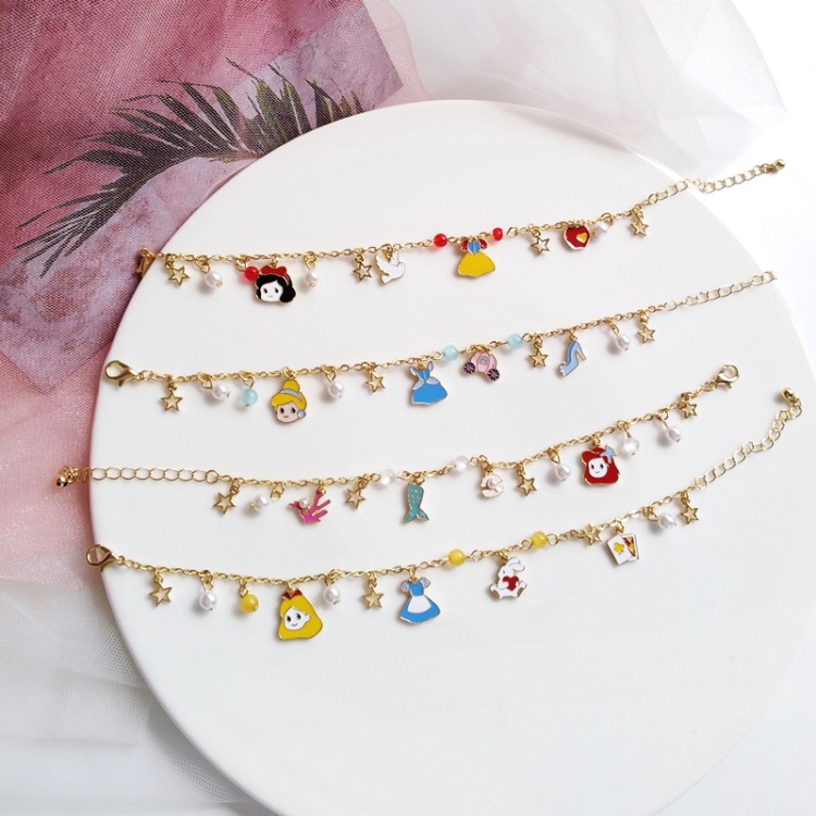 Alice Story Pendent Bracelets Sweet Cute Girl Bracelets Cartoon Character Fairy Tale Bracelets Girl Princess Birthday Gift