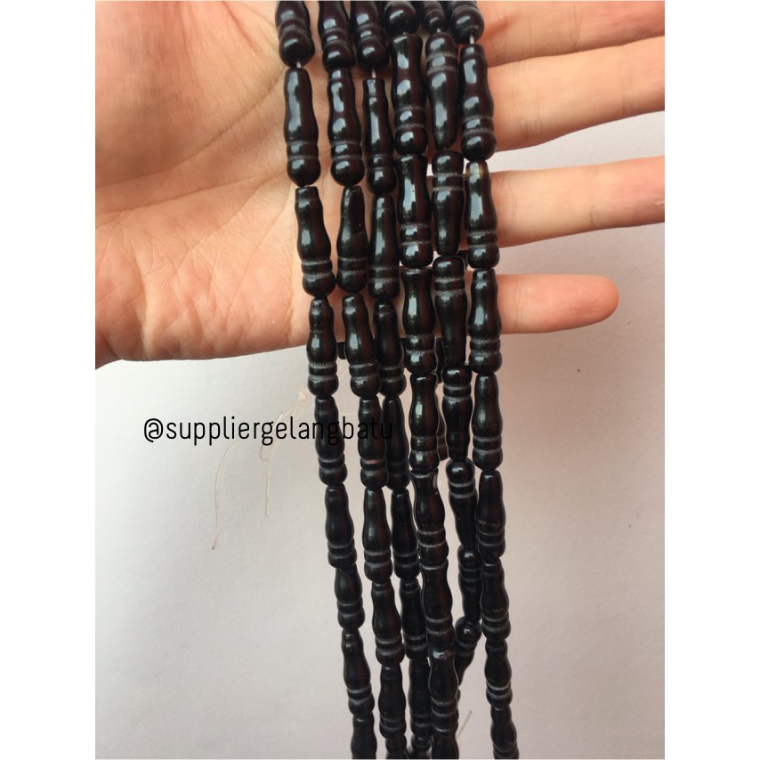 bahan ujung kepala tasbih HITAM aksesoris muslim tasbeh batu kado haji muslimah fashion pria wanita