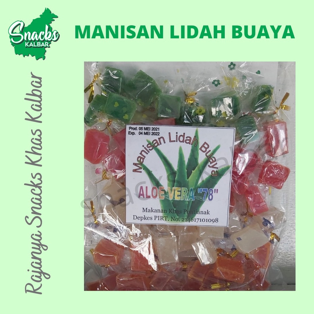 

Manisan Lidah Buaya Aloe Vera "78" 300 Gram Khas Pontianak