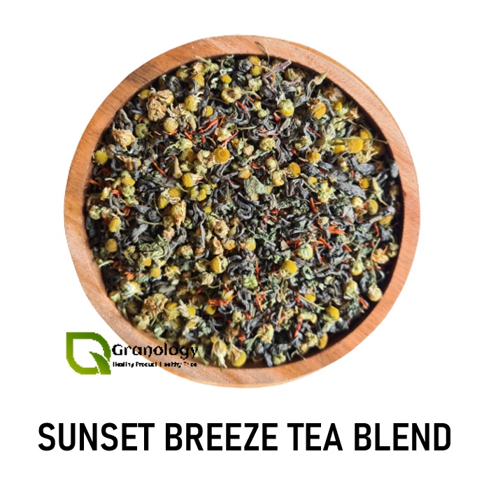 Green Tea with Chamomile &amp; Safflower / Sunset Breeze Tea Blend (25 gram)