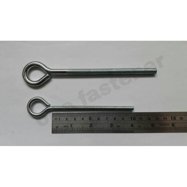 Hook bolt 1/4 x 4 inc drat kasar baut 10 eye bolt closes