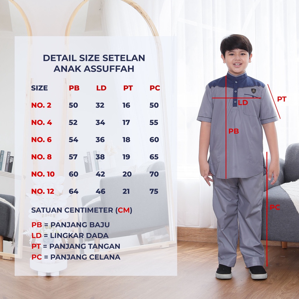 Setelan Baju Koko Anak Premium 1-8 Tahun Rayhan Series Original Assuffah