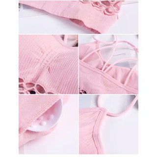 HUES.ID Bra Fashion Wanita Bra Tanpa Kawat Bra Yoga Bra Olahraga 1007