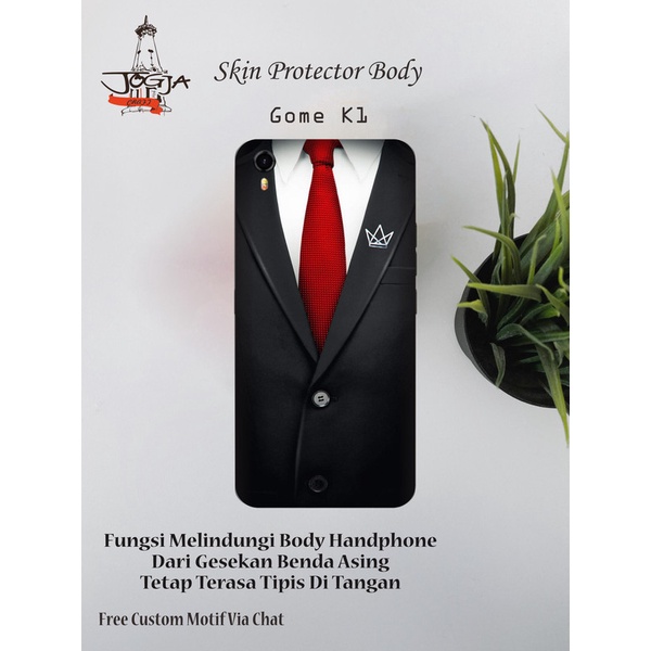 Dapat 2pcs Garskin HP GOME K1 Motif tug - Free custom Motif