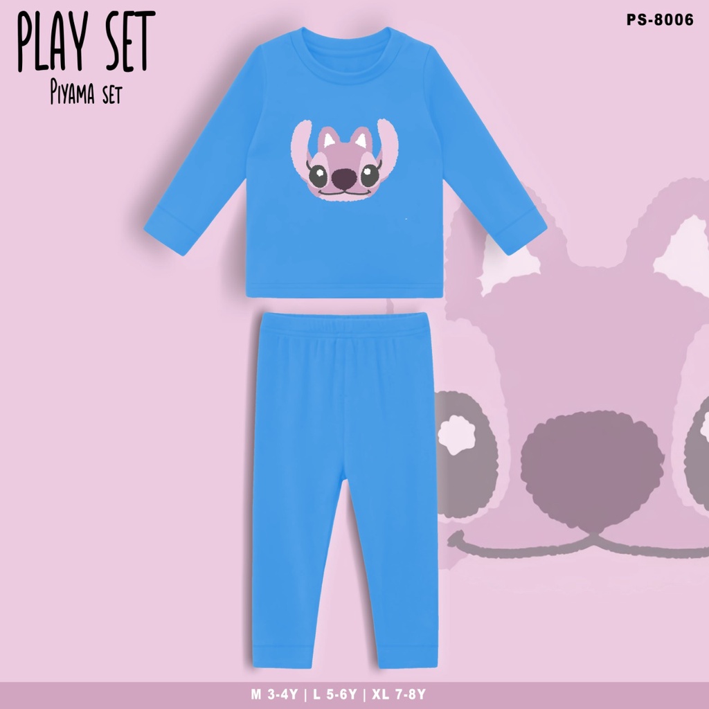 PLAYSET PAJAMAS ANAK BERGAMBAR ANGEL / BAJU TIDUR ANAK SET / TERMURAH