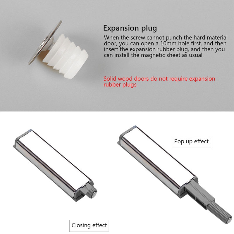 ★STAINLESS 2PCS★Push to Open Tip On Catches Magnet Pintu Pendek Kwalitas Terjamin Tip On Pendek