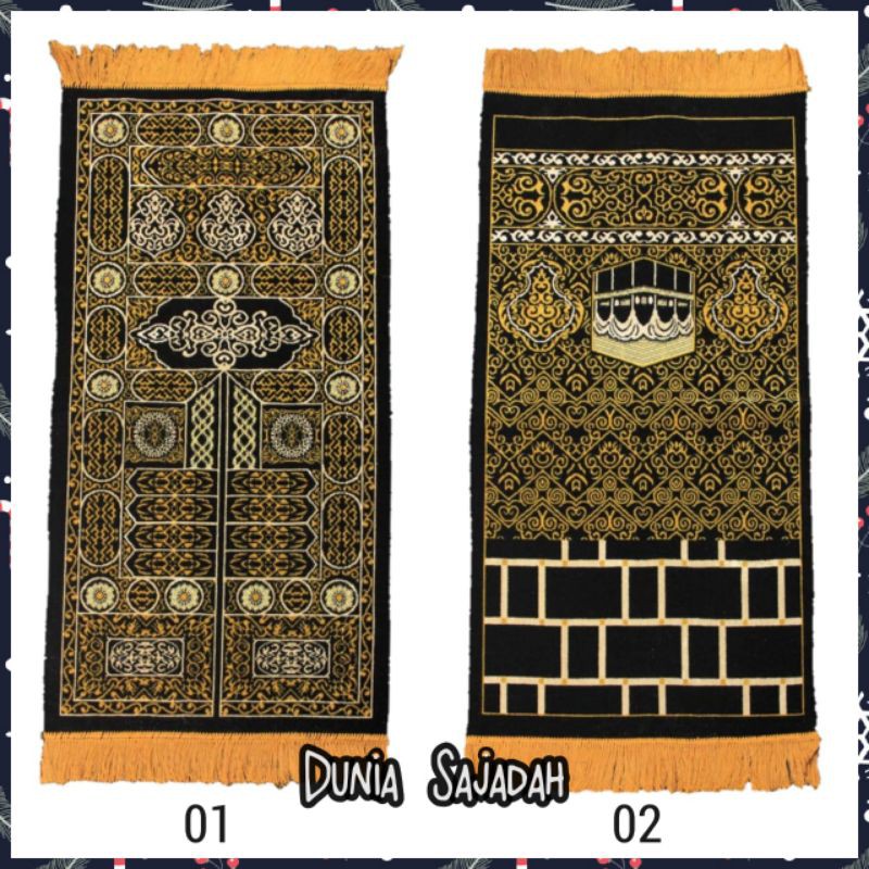 Sajadah Midi Premium Turkey Turki Kiswa / Pintu Kabah / Hajar Aswad / Kabah