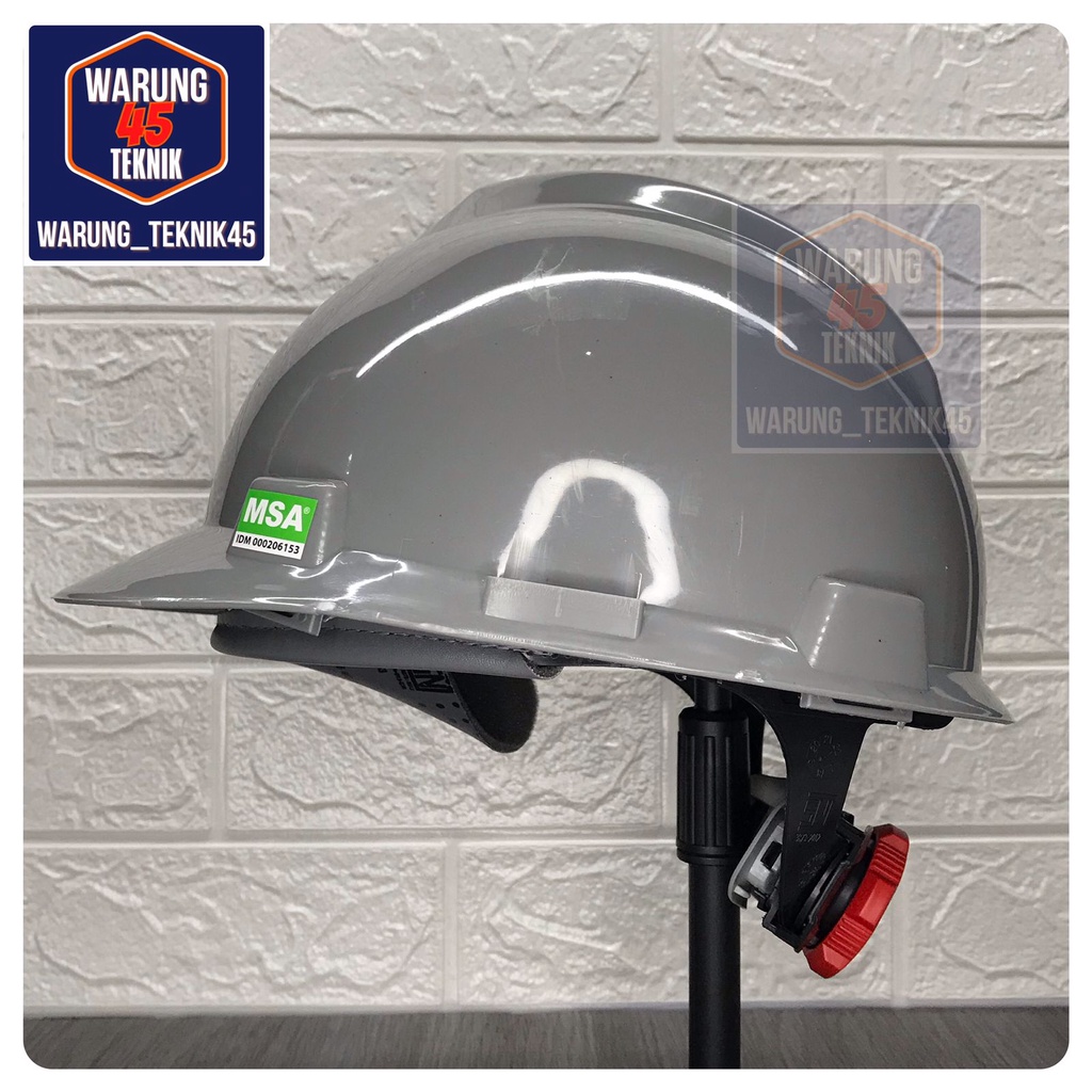 HELM PROYEK SAFETY V GUARD MERK MSA SNI LOKAL SUSPENSI FASTRACK FASTRAK - ABU - ABU