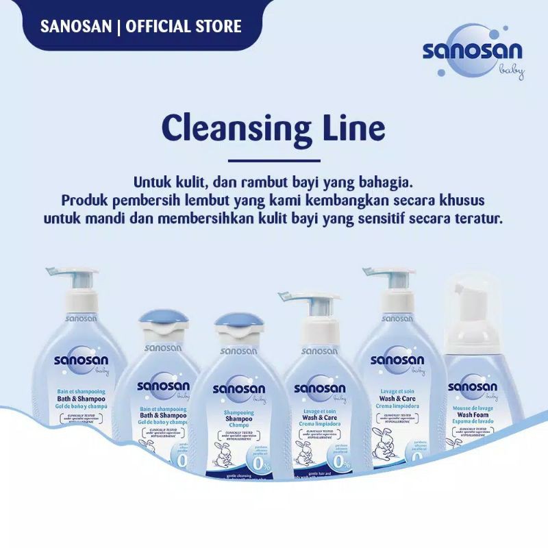 Sanosan Baby Wash Foam 250 ml - Sabun Mandi Bayi