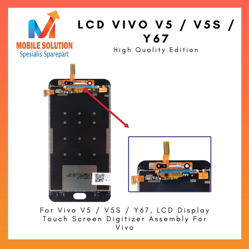 Grosir LCD Vivo V5  LCD Vivo V5s  LCD Vivo Y67 ORIGINAL 100%  Fullset Touchscreen