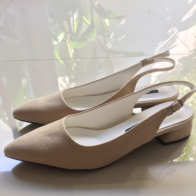 SAPPUN sling- back flats BEIGE