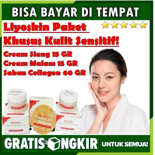 LIYOSKIN-CREAM-PEMUTIH WAJAH-CREAM MALAM-CREAM SIANG-SABUN PEMUTIH-ALAMI ANTI KIMIA 100 ORI BPOM