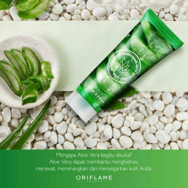 oriflame revitalising hand cream with aloe vera juice