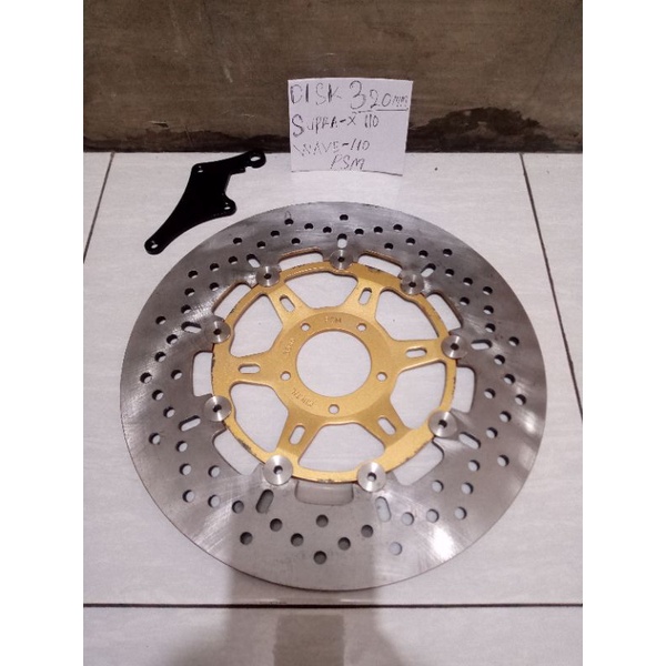piringan cakram lebar 320mm Supra x lama Supra fit lama wave 110 PSM 320mm