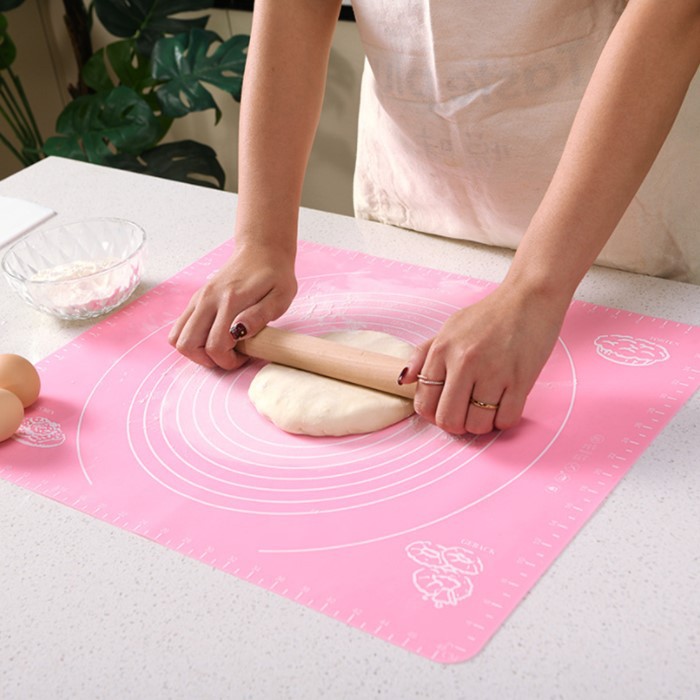 SHOPELLO - [MEDIUM 50x40cm] Alas adonan kue Silicone Mat Alas Adonan Kue Silikon