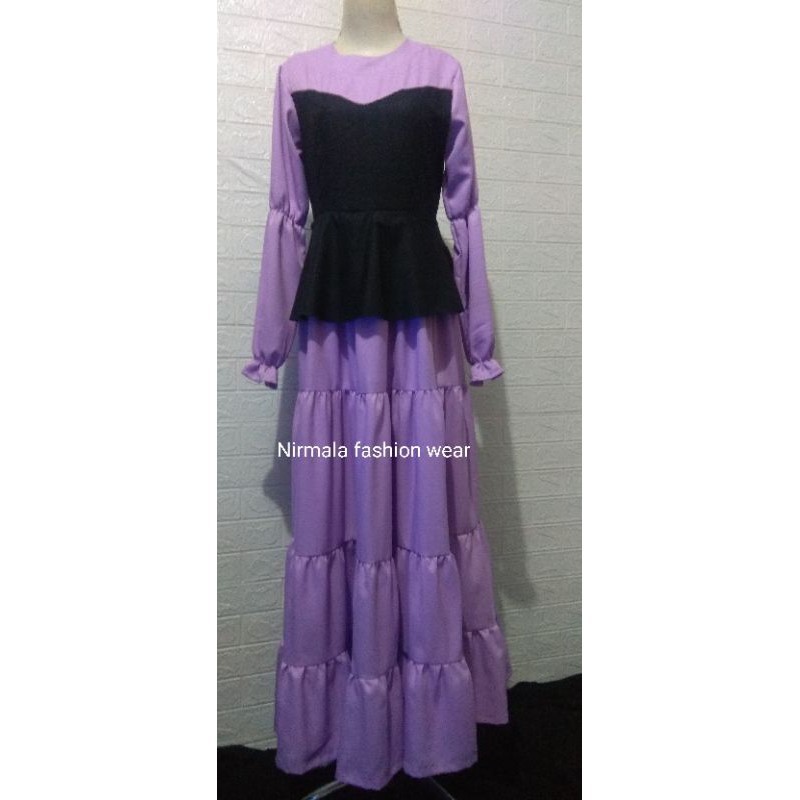 dress Lilac/ gamis syar'i