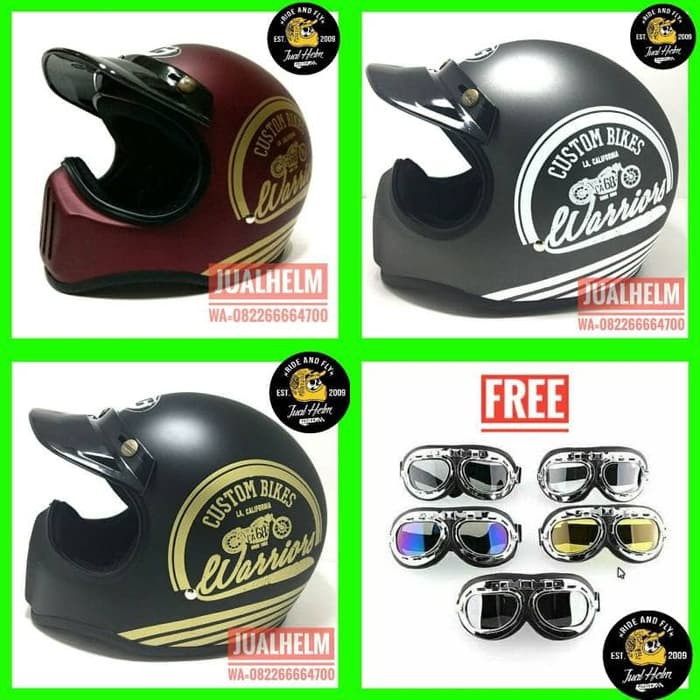 Helm Cakil HBC Custom Bikes+FREE Google PROMO Terbatas !!!