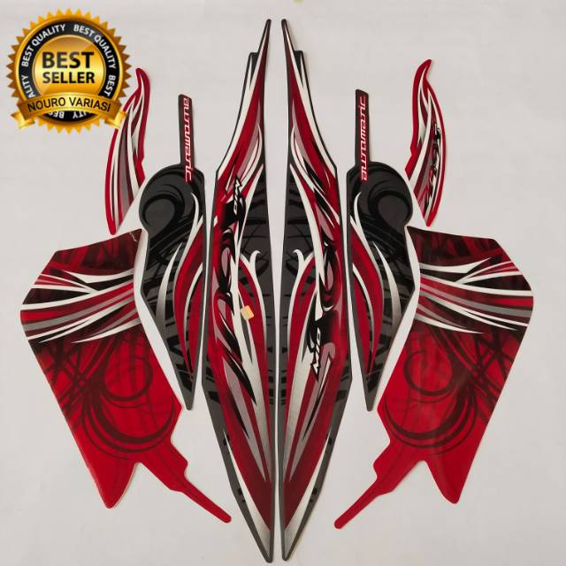 striping yamaha mio soul 2009 2010 merah list body kualitas terbaik termurah